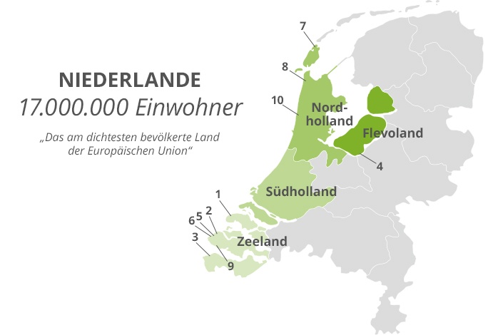 Landkarte Niederlande