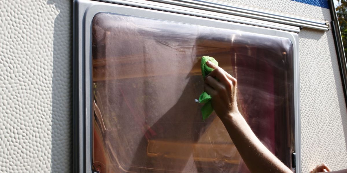 Fenster von Wohnwagen und Wohnmobil reinigen und polieren - Instandhaltung  - Hilfe & Beratung - Berger Blog