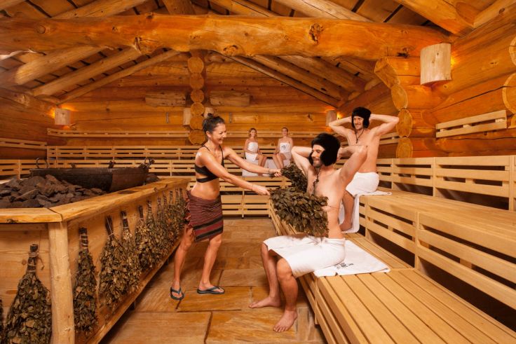 Der Aufguss in der russischen Banja-Sauna ist ein Erlebnis. 