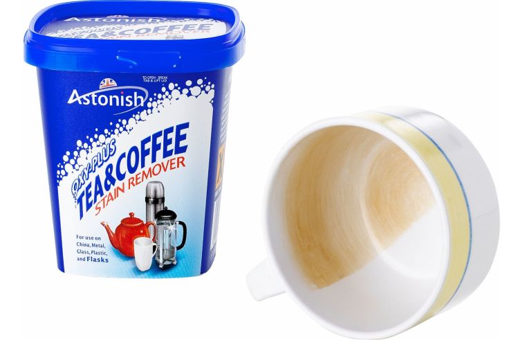 Melamin-Reiniger entfernt Verfärbungen durch Kaffee und Tee