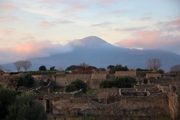 Die Stadt Pompeii wurde 79 n.Chr. vom Vesuv mit Asche überschüttet.