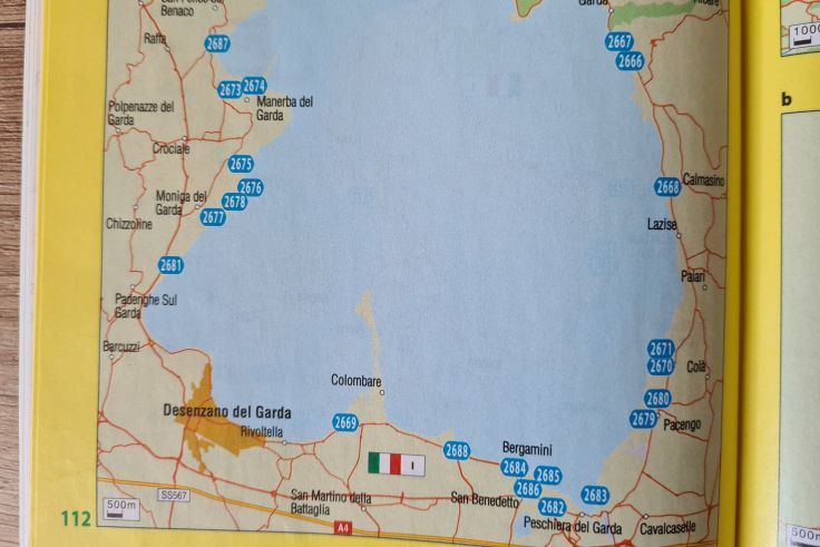 Detaillierter Kartenausschnitt Gardasee