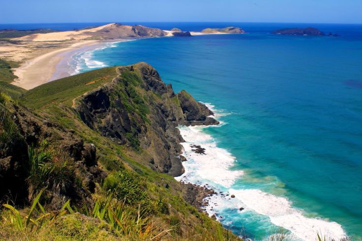 Das Cape Reinga im Far North District auf der Nordinsel von Neuseeland. 