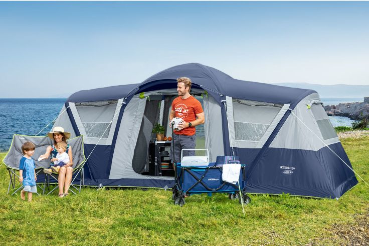 Das Campingzelt Berger Lagoon-L 4 bietet Platz für die ganze Familie.